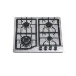 Electronic Ignition 4 Burner Gas Hob Stove Stainless Steel