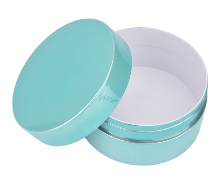 ISO9001 Sunk Bottom 330ml Blue Cosmetic Cream Jar