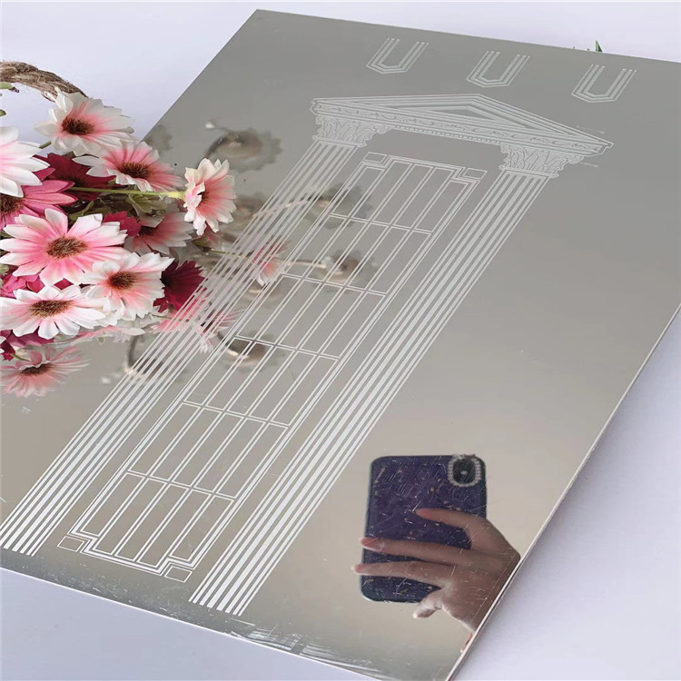 Mirror Etched Stainless Steel Sheet 0.55mm Thickness Decorative SS Plate