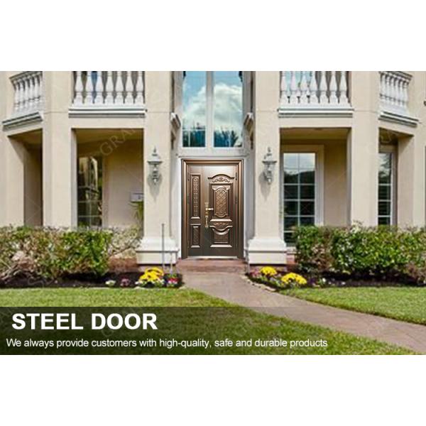 Top Grade Classical Security Stainless Steel Single Swing Entry Door External Main Front Entry Stainless Steel Security Doors