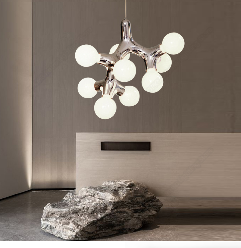 Nordic Copper Chandelier For Dinning Room Modern Living Room Glass Chandelier(WH-MI-444)