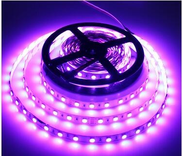 UL CE Rosh flexible 12v 24v LED strips CRI97 purple color SMD5050 300LED IP66 led strip lamp 2700-6500K
