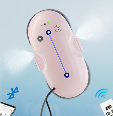 CE Certified Dual Water Adding Holes Human Voice Input Control Windows Cleaning Robot