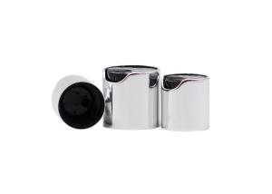 China 24mm Shiny Silver Aluminum Disk Top Cap Closures UV coating wholesale
