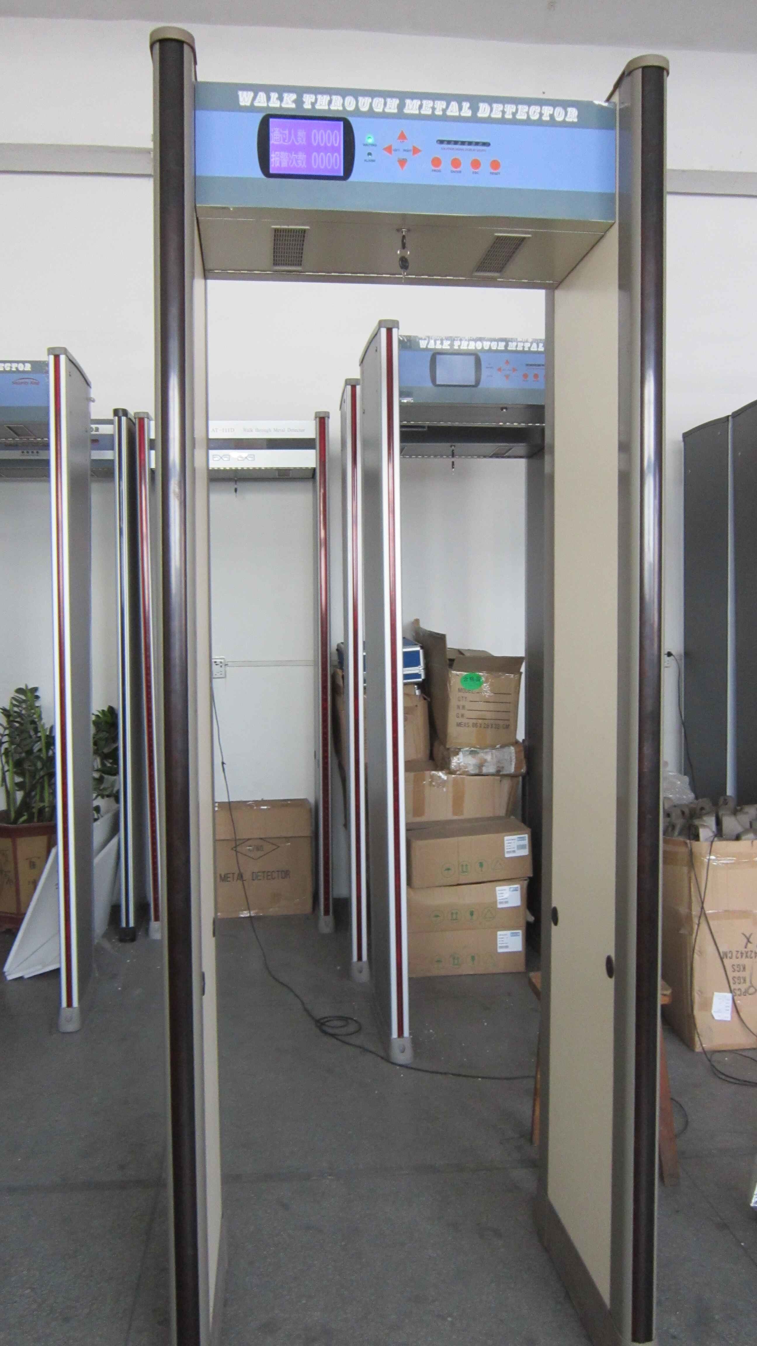 Walk-through Metal Detector,Door frame metal detector, JLS-8018(18 Zones&LCD display)