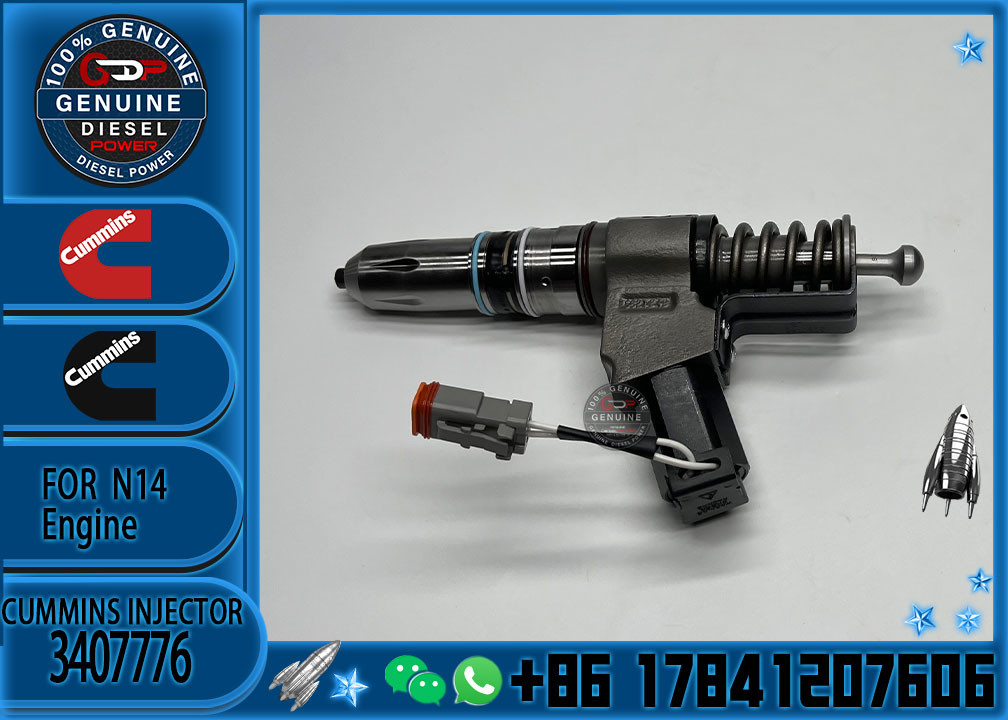 Real Fuel Injector Assembly 3407776 For Cummins Engine N14 Series