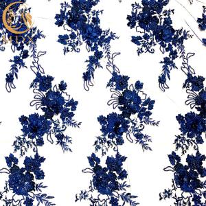China A4 Tulle Embroidery 3D Flower Lace Fabric For Clothing wholesale