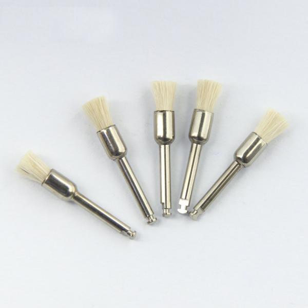 White Nylon Dental Prophy Brush Soft Goat Hair White Flat Head Pen Shape Latch