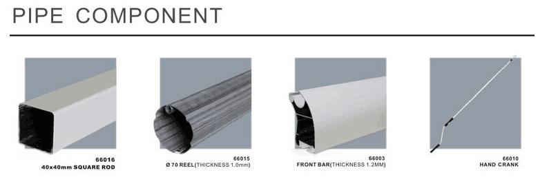 Aluminium Retractable Awning Hardware White Awning Components