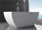 Luxury Freestanding Acrylic Tub , Clear 1500mm Stand Alone Soaker Tub