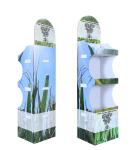 Supermarket recycle cardboard food display cardboard pet food display stand