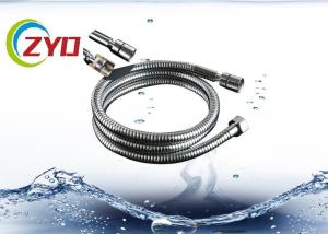 China 201 Stainless Steel Flexible Shower Hose Silver Chrome Plated Surface wholesale