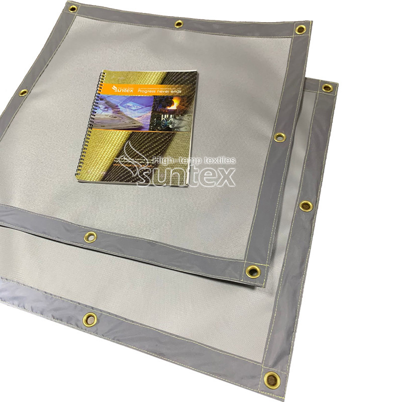 Coated Silicone Fiberglass Fire Pit Mats for Under Fire Pit,Grill Mats for Outdoor Grill Deck Patio Protector