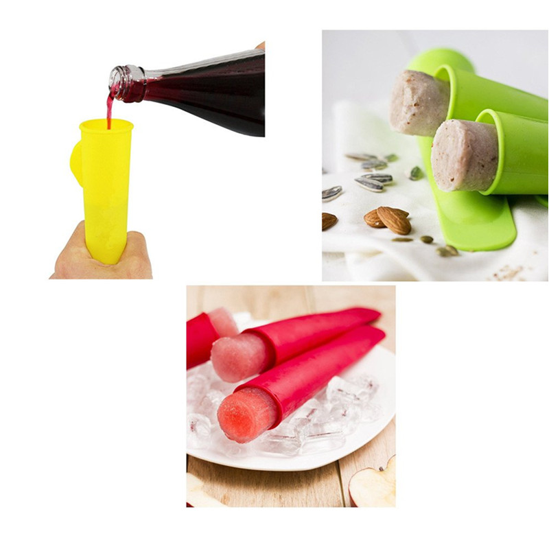 OEM Custom Silicone Ice Cream Pops Popsicle Molds Lollipop Freezer FDA
