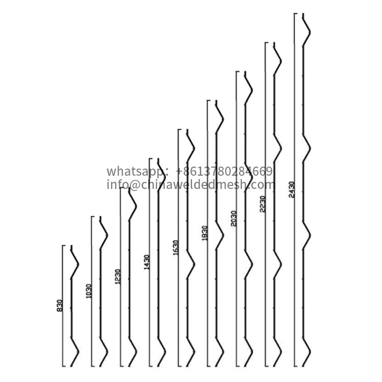 1.5m 1.8m 2.0m High Welded Mesh Fence Security With Spikes On Top