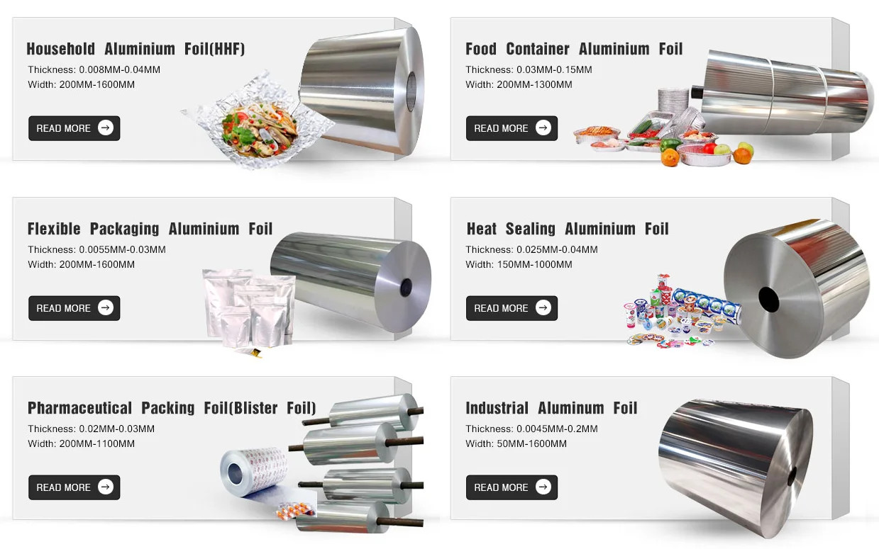 Food Container Foil 3003 3004 8006 8011 0.03-0.2mm For Lunch Box