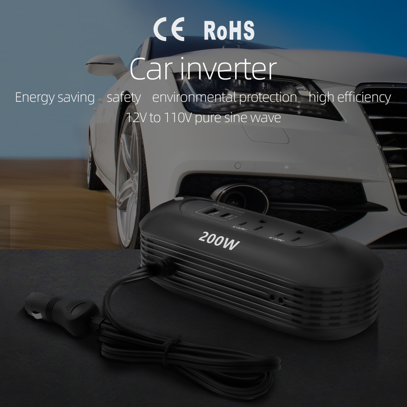 Mini Car Power Inverter 200W Car Power Inverter 300W Car Inverter Dc 12V To Ac 220V Converter