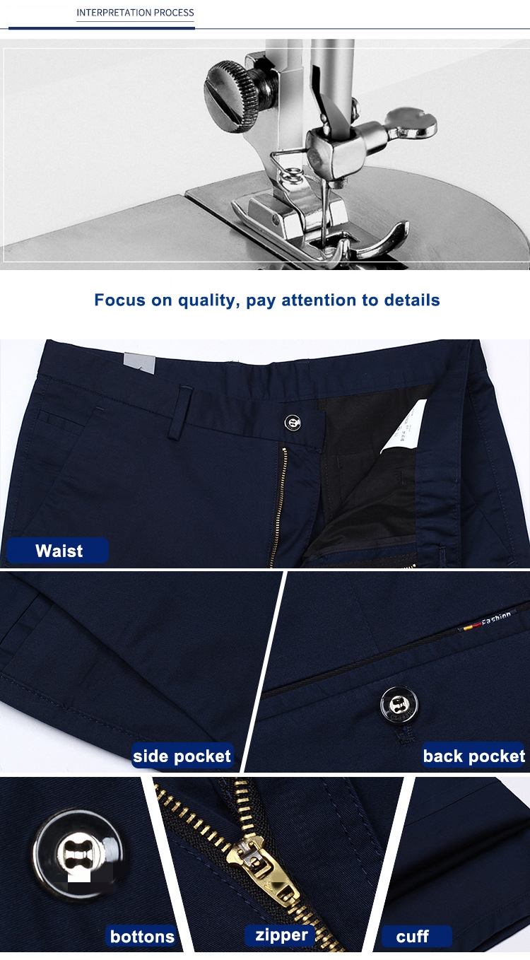 2022 Men's Black Logo Print Cargo Trousers Straight Fit Chino Office Pants for Business