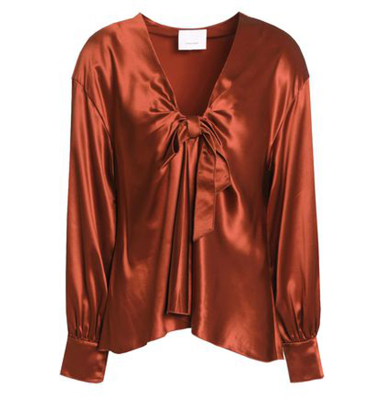 Fall Clothing Ropa Mujer Satin Long Sleeve Blouse For Women Ladies
