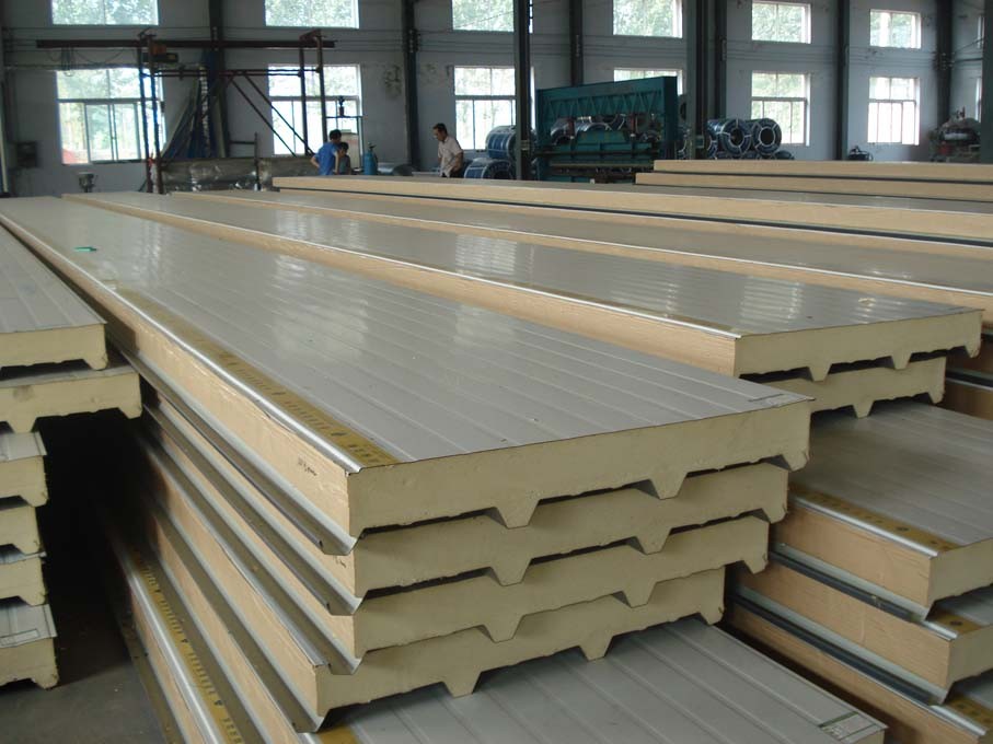 Light Weight Aluminum Sheet Continuous PU/EPS Sandwich Panel Production Line With 3-6m/min