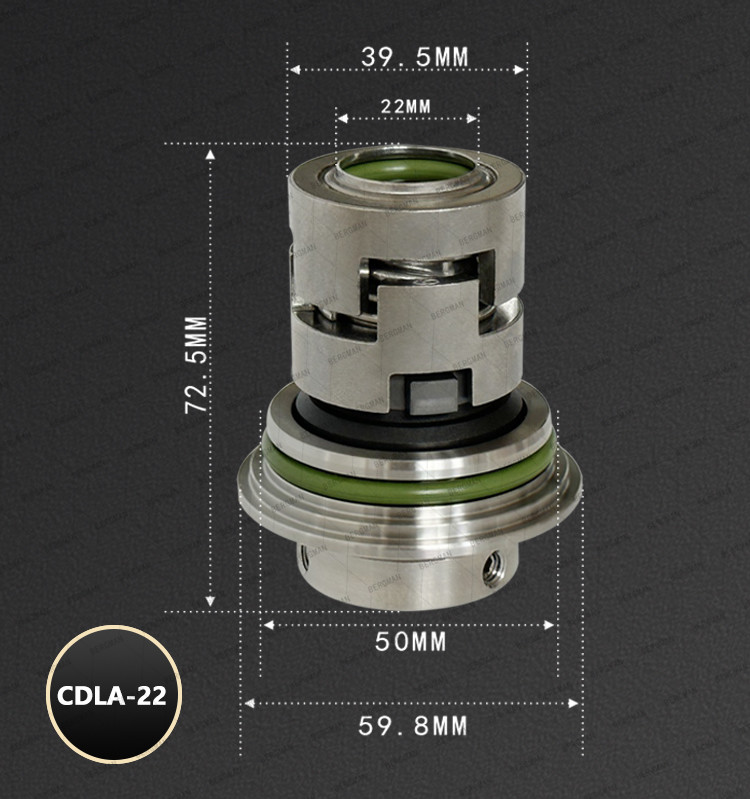 Original NJK CDLA-12/16/22mm CNP CDLF CDMF Stainless Steel Vertical Multistage Pump Mechanical Seal