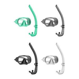 China Single Tempered Glass Silicone Dry Snorkel Mask and Snorkeling Set for Adult in Snorkel Mask Set wholesale