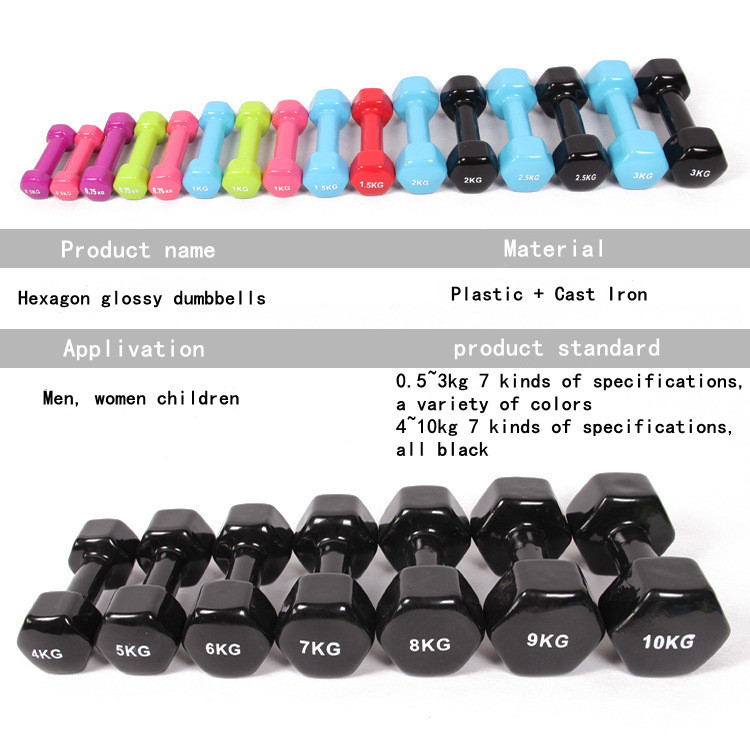 Hexagon Bone Shaped Dumbbells 1KG Hand Weights For Body Building