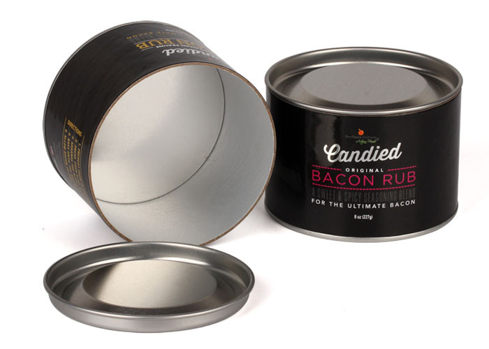OEM Custom Airtight Tea Coffee Paper Canister Packaging Zip Top