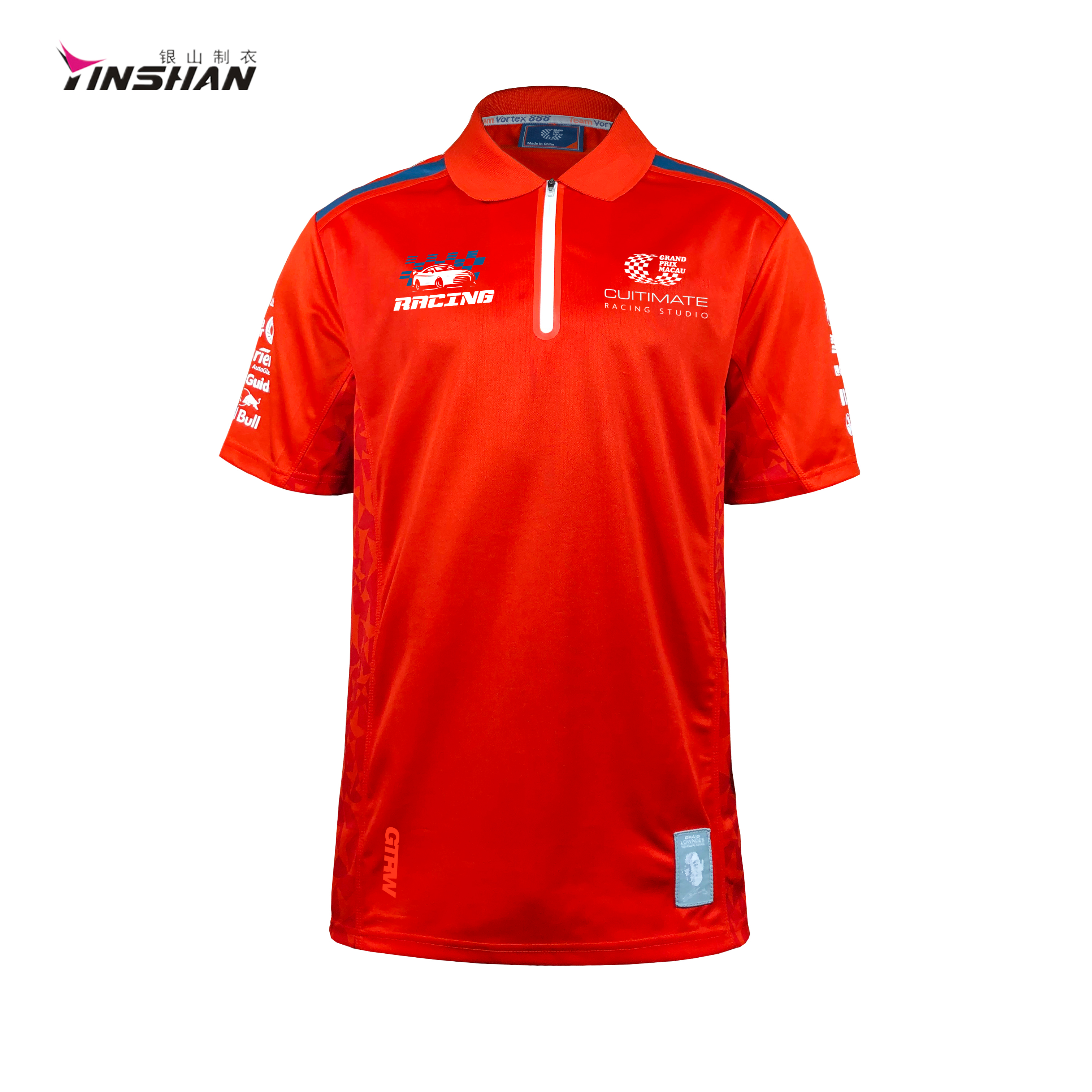3. Customized Designs F1 Car Racing T-shirt Lightweight and Moisture-Wicking Fabric