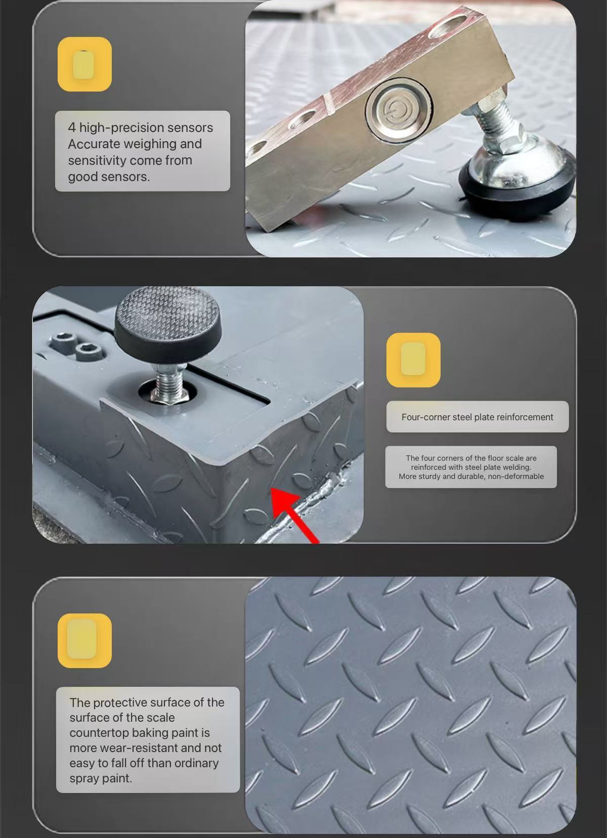 High Quality Carbon Steel 5 Ton Cattle Weighing Scales Industrial Electronic Balance Platform Floor Weighing Scales for Sale