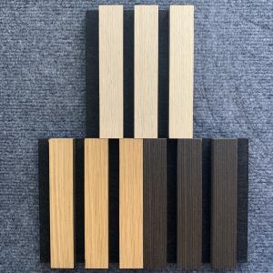 China Felt Wood Slat Acoustic Wall Panels Interior Decoration Polyester Slats wholesale