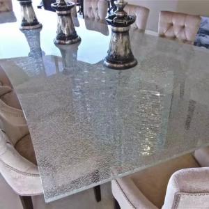 China 6-12mm Decorative Broken Glass Table Top for Home Furniture Made of Tempered Glass wholesale