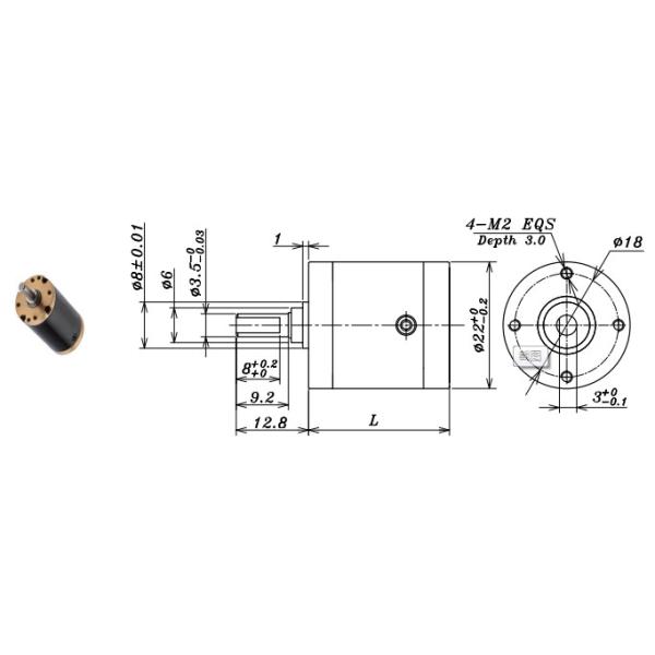 Planetary Gearbox For Hydraulic Motor , Stepper Motor Reduction Gearbox D22mm