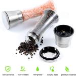 Manual 192mm 277g 180ml Stainless Steel Salt Grinder