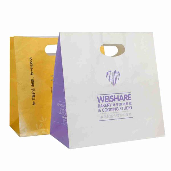 100% Eco Friendly FSC Craft Retail Kraft Paper Shopping Bags With Reinforced
