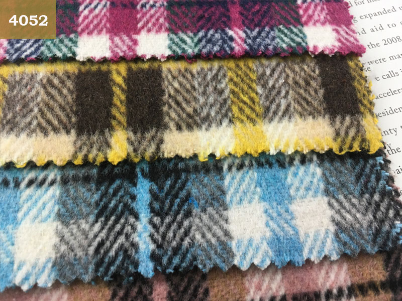 Multicolor Yarn Dyed 850gsm Check Tweed Wool Fabric Polyester Coating Fabric