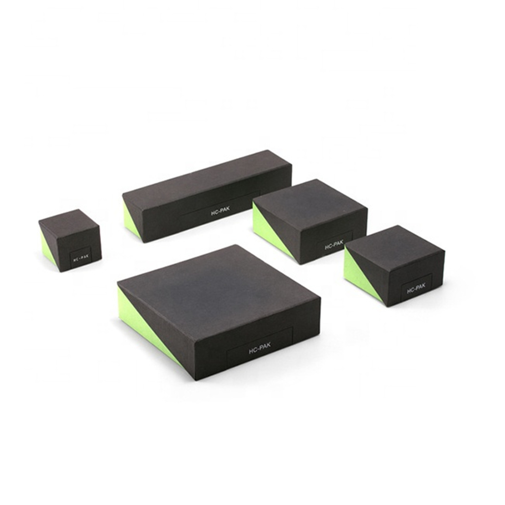 Green And Black Custom Jewelry Packaging / Special Shape Watch Storage Box