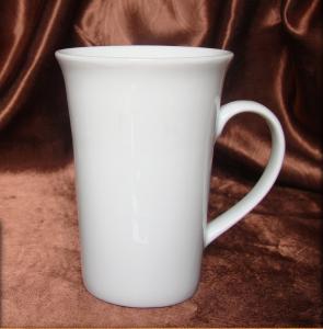 China superwhite fine quality coupe shape 400ml porcelain mug /milk mug wholesale