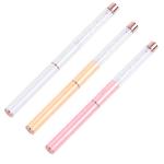 Crystal Rhinestone Acrylic Nail Brush Plastic Tube Size 6 Nail Art Brush