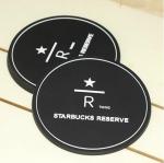 Eco-friendly silicone black 8.5 cm tea cup coaster