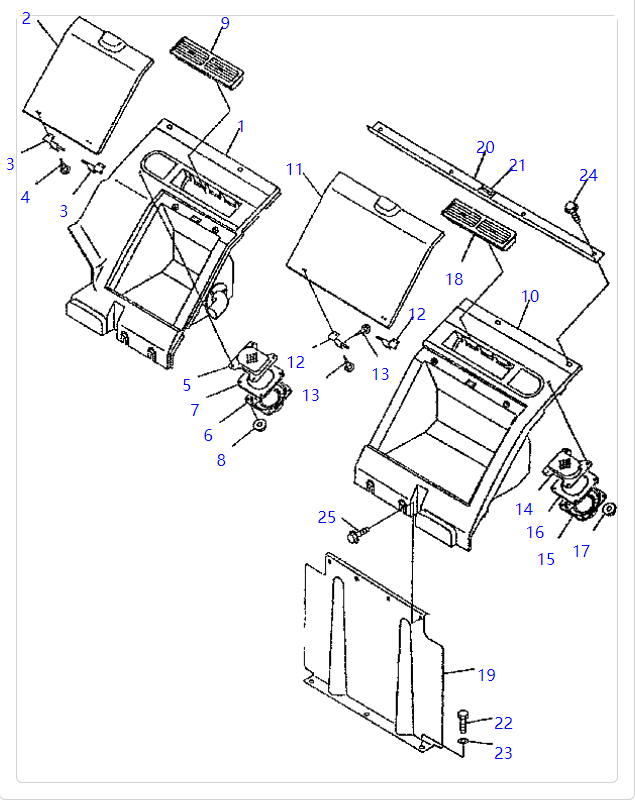 20Y-979-2581 20Y9792581 Panel Excavator Monitor Support For KOMATSU Excavator PC100 PC100L
