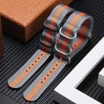 Waterproof Black 24mm Watch Band Strap ODM 22mm Watch Strap Nylon SS Buckle