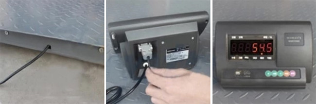 Mild Steel Structure Digital Floor Scale Powder Coated 1T 3 Ton