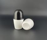 Black Cap Round Empty PP Plastic Roller Ball Bottles 50ml