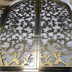 China Bronze Metal Laser Cut Panels For Hotels Villa Lobby Interior Decoration wholesale