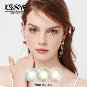China Big Diameter Colored 14mm Contact Lens Peggy Gray Blue Green For Halloween wholesale