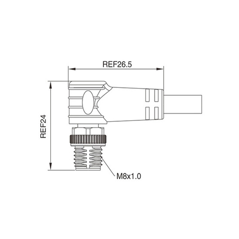 Miniature Circular M8 Panel Mount Connector M8 3 Pin Female Connector