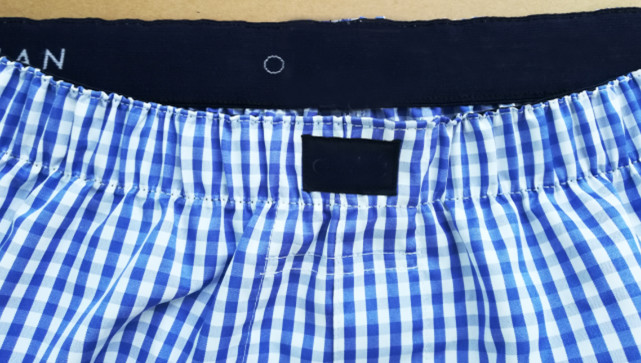 Men's 100%Cotton Poplin Short Functional Placket Jacquard Elastic Button