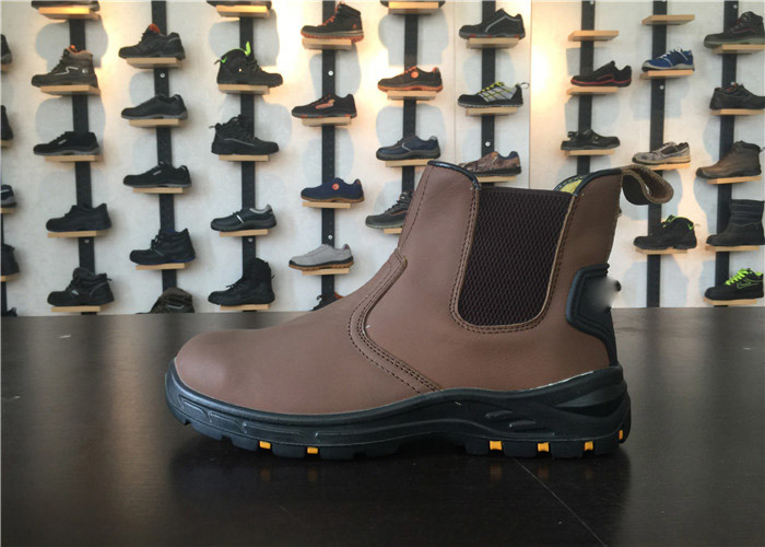 High Cut Slip On Chelsea Boots , Steel Toe Safety Boots Water Resistant
