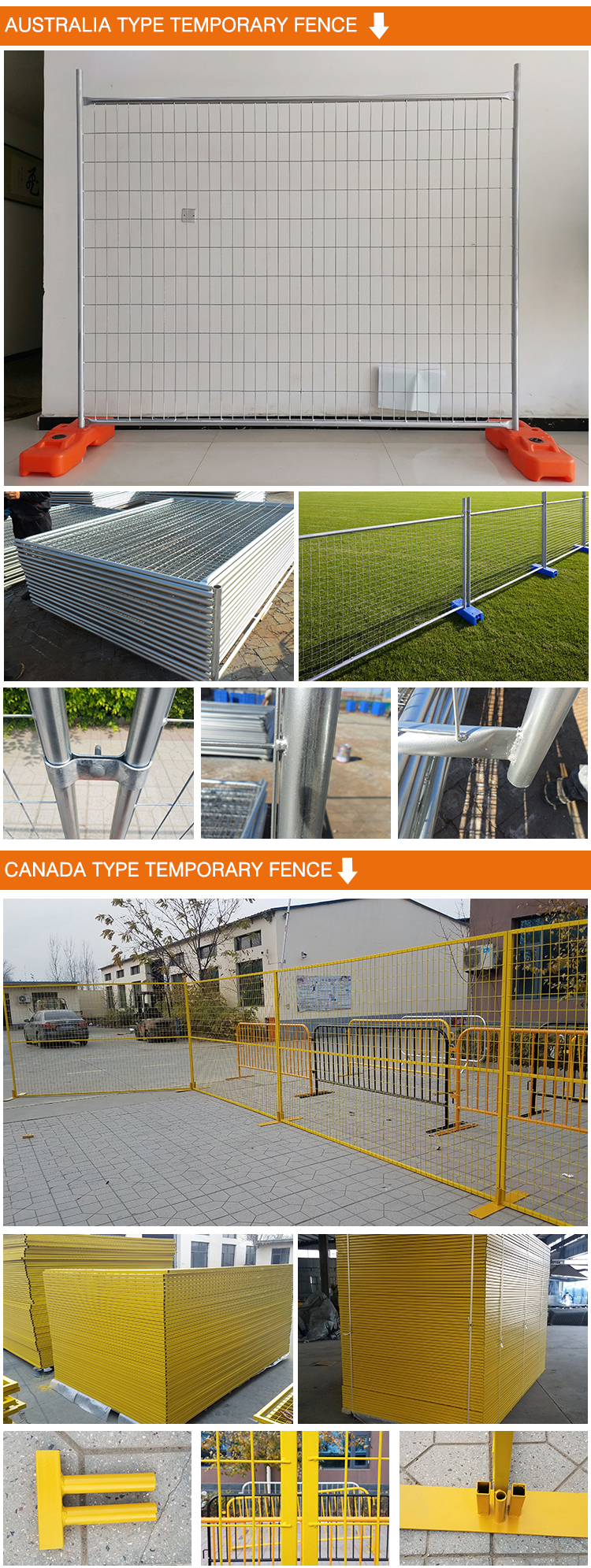Canada Type/Australia Type /Chain Link Type Temporary Fence